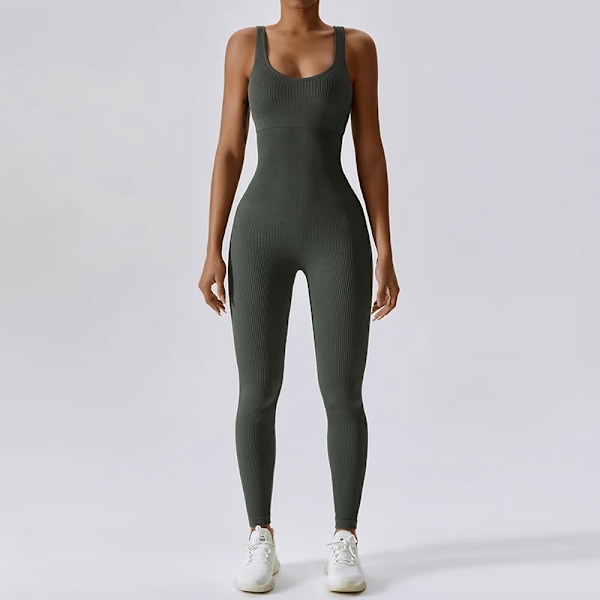Woo Store Every Day Kvinnor Bodysuits Seamless Body Shapers Jumpsuits Shapewear Tummy Control Butt Lifter WSSS-30 Dark Green M