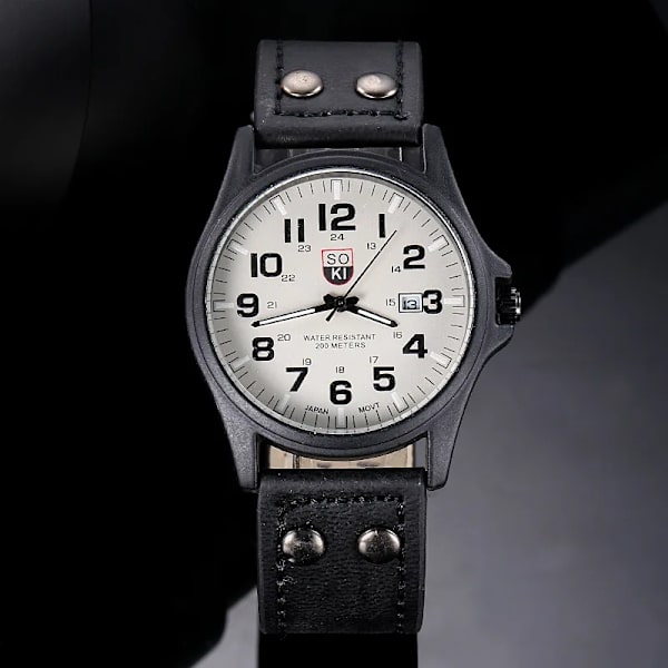 relogio masculino lyxmärke berömt watch vattentät militär män klockor rostfritt stål Klocka Reloj hombre reloj mujer black white