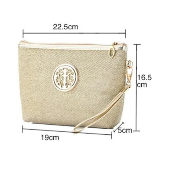 Kosmetisk väska för kvinnor män resor Bling dam dragkedja sminkväskor Mode smink Tvätta Toalettartiklar Organizer Påse Case Red(.686)