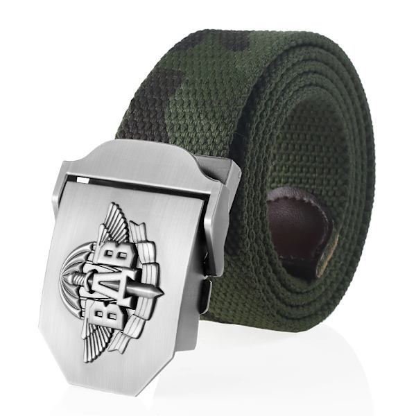 SupSindy män Canvasbälte 3D ryska luftburna trupper VDV metallspänne jeansbälten för män Army Military Taktisk Bälten Man Strap Camouflage 100cm