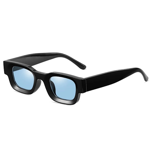 DYTYMJ Polariserade solglasögon Män Liten båge Fyrkantiga solglasögon Anti Blue Light Glasögonbåge Dam/män Hip Hop Oculo Masculino BlackBlue-Polarized Free Cloth