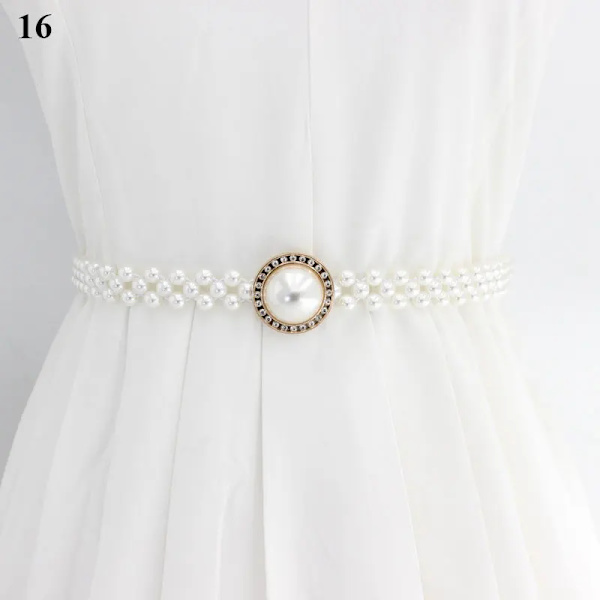 Mode smalt korsettbälte Vilt mode infällda strass, mångsidig stretch, elastisk kjol, gördel, elastiskt bälte korsettbälte Black Button 60-80cm