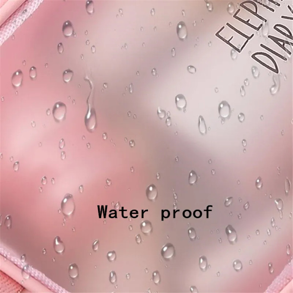 Kvinnor Transparent Vattentät PVC kosmetikaväska Bärbar Nödvändig kosmetisk väska Organizer Mode små stora toalettväskor Large pink
