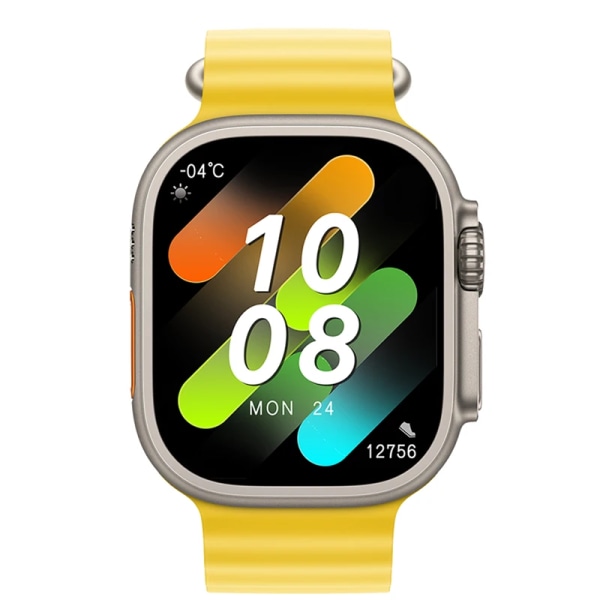 AMOLED-skärm HK8 Pro Max Ultra Smart Watch Series 8 49mm High Refresh Rtae Compass Game NFC Smartwatch Herr Sportklockor 2.12\ Yellow AMOLED Screen 49mm