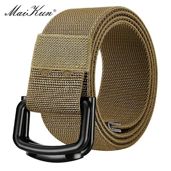 Maikun bälte för män Canvas bälte Stor storlek Stretch Casual justerbart bälte WolfBrown 115cm