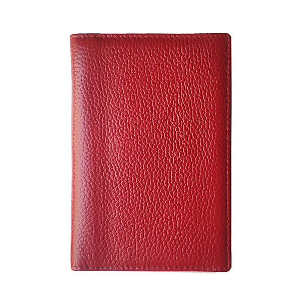 Passhållare i 100 % äkta läder Mjukt case Cover för passplånboken wine red