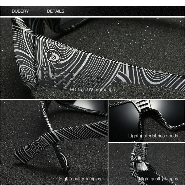 DUBERY Solglasögon Herr Retro Man Goggle Färgglada Solglasögon För Herr Modemärke Lyx Spegel Överdimensionerade solglasögon UV400 C6 D2030