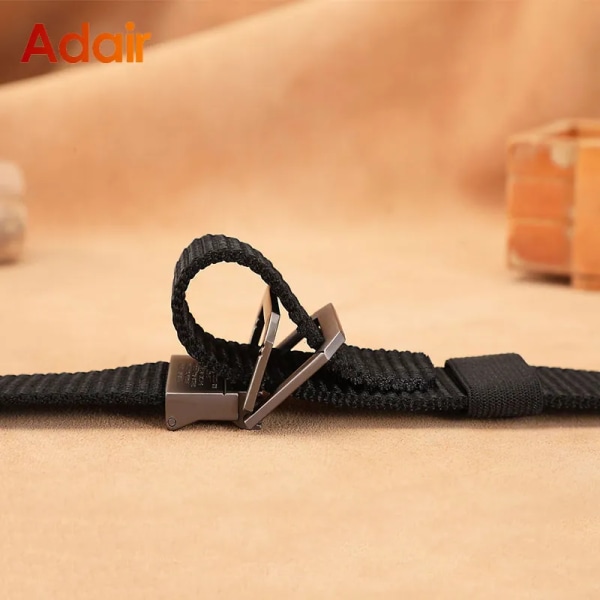 Män Casual Tyg Taktisk Webbing Bälten Nylon Canvas Jeans Bälte Army Midja Hög kvalitet Lyx Designer Military Strap HB009 Navy Blue 130cm