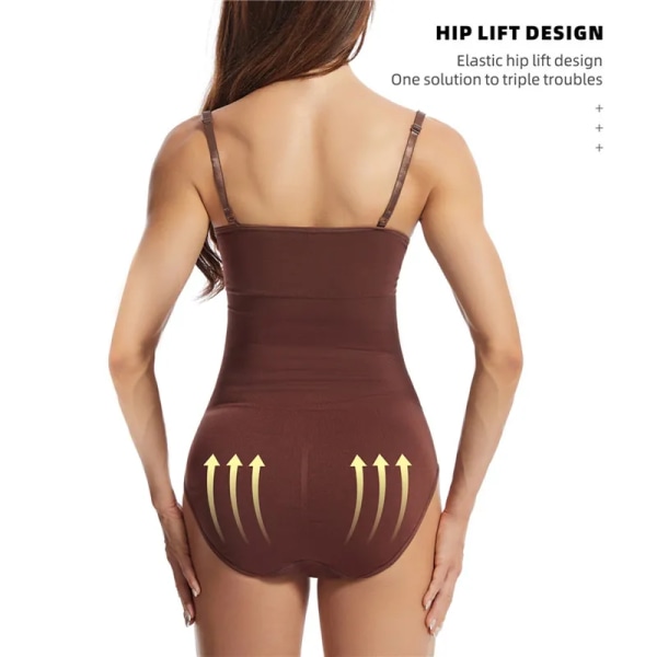 2023 Dam Shapers Korsett Body Magkontroll Body Shaper Trainer Dam Sexig Bantning Fast Sömlös Öppen Apricot Beige XL