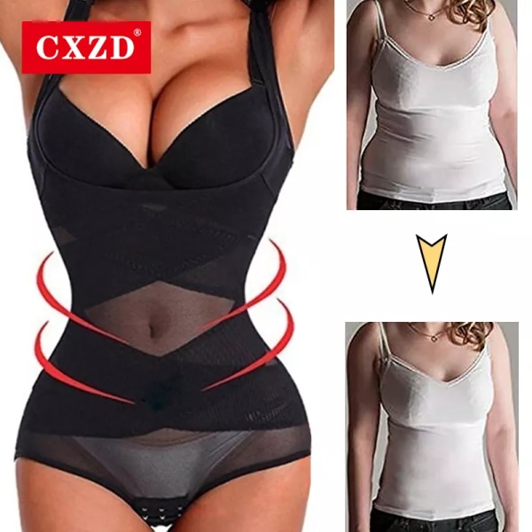 CXZD Kvinnor Post Natal Postpartum Bantning Underkläder Shaper Recover Bodysuits Waist Trainer Sexig korsett Bodysuit Black M