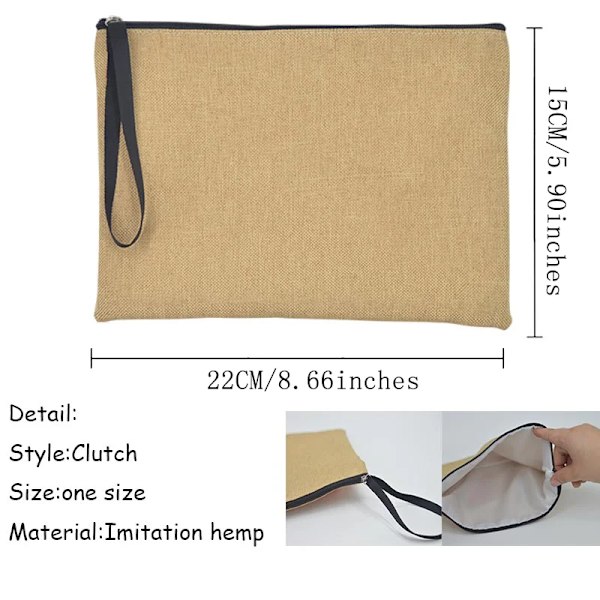 Jag är lärare Print Sminkväska Kosmetisk väska Lärarväska Lärarens förvaringsväska Kosmetisk väska Blixtlåspåsar Present till lärare Beige