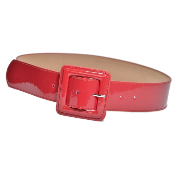 Brett kvinna midjebälte Solid lackläder Stora korsettbälten för kvinnor Högkvalitativ klänning Midjeband Stor tröja Jeansrem Röd red belt 103x4.8cm