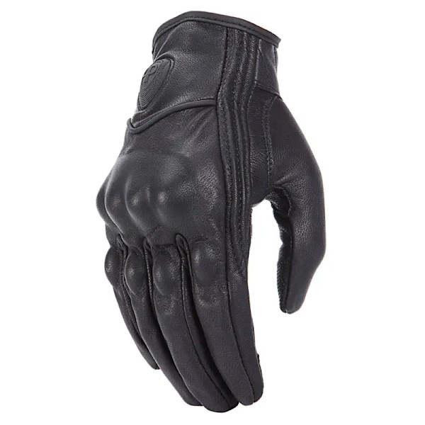 Roaopp Retro Pursuit Äkta Läder Motorcykelhandskar Pekskärm Herr Dam Motocross Vattentäta Elcykelhandskar Moto Handske No-Perforated M