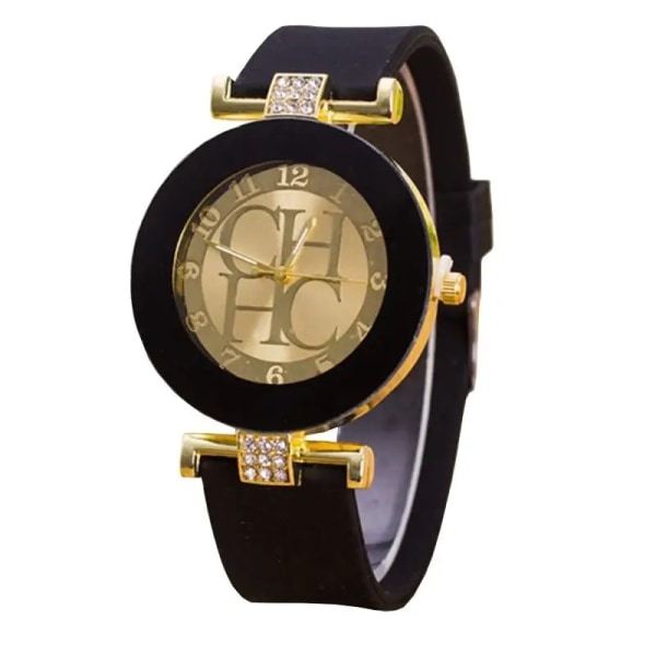 2022 Ny DQG Fashion Luxury Geneva Watch Crystal Quartz Watch Guld Silikon Watch Zegarek Damski H