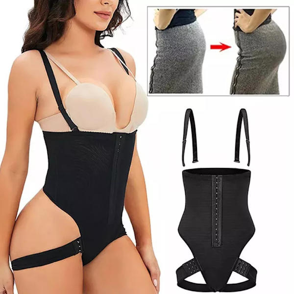 Plus Size Hög midja rumplyftare Magekontroll Trosa Booty Lift Dragunderkläder Shaper Waist Trainer Korsett Shapewear Black 4XL