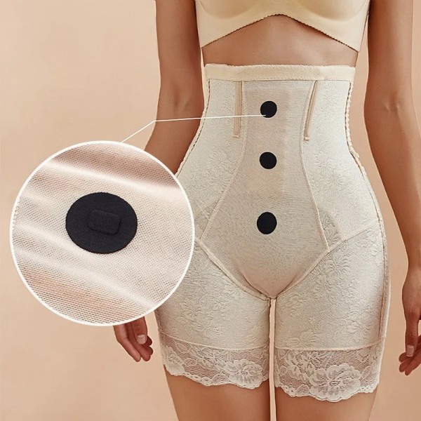 IOOTIANY Kvinnor Waist trainer Body Shaper-korsetter med dragkedja Cincher Korsett Top Slimming Bälte Svart Shapers Shapewear Plus Size A  Nude L