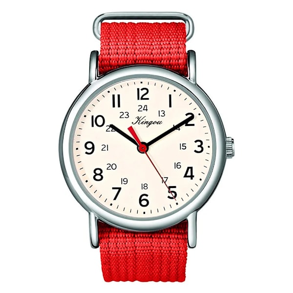 Watch Militär nylon Vattentät kvartsklockor för män Pojke anti-scratch Spegel 40 mm Armbandsur Födelsedagspresenter Green A