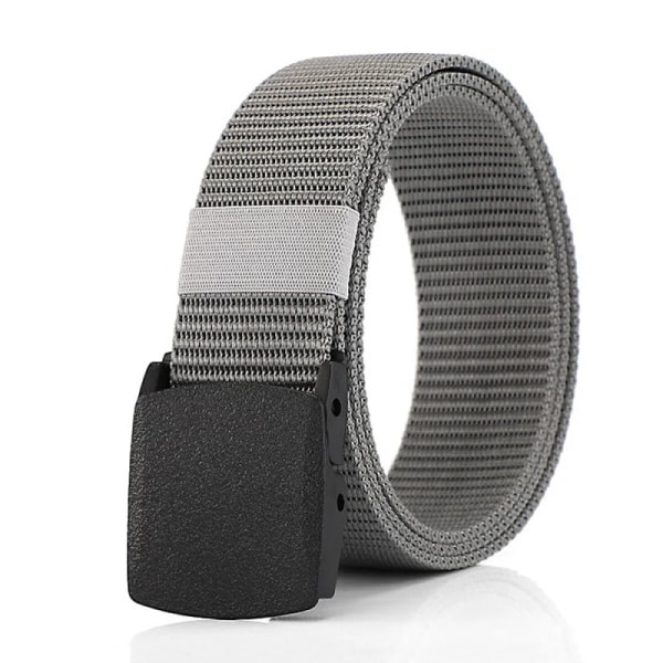 Man Casual Taktisk Nylon Webbing Canvas Bälten Jakt Multi Function Combat manlig Bälte Lyx hög kvalitet utomhusrem HB041 gray 100cm