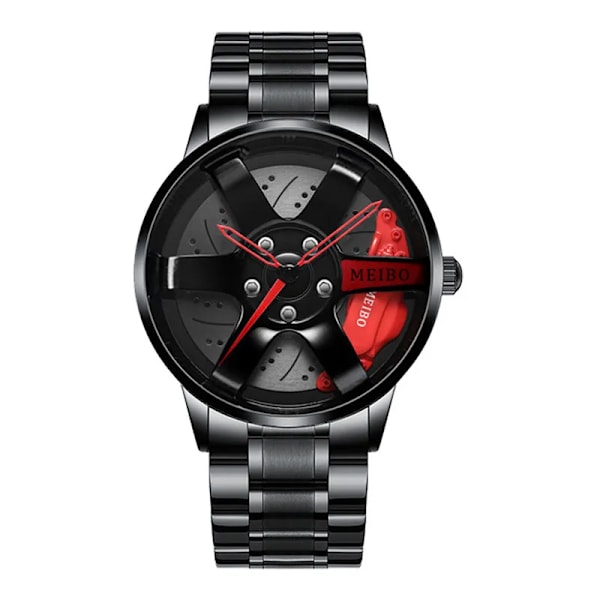 3D Sport Car Wheel Watch Nya armbandsur för män Mode Unik Watch Quartz Watch Lyxklockor red