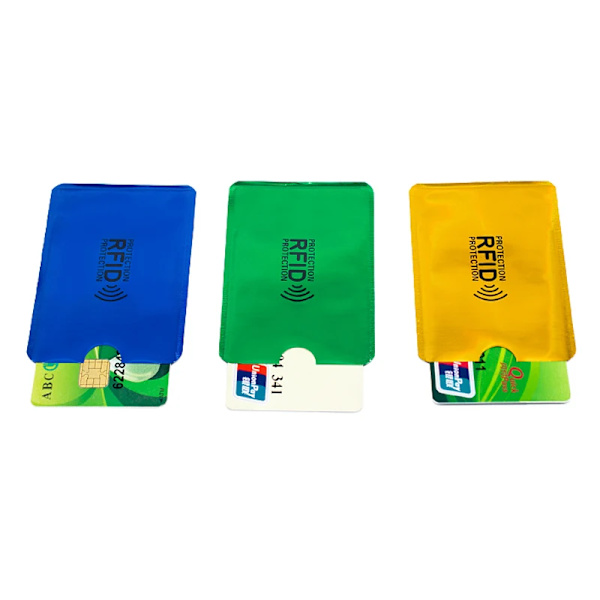 10 ST. Ny design högkvalitativ Anti Rfid-avskärmning Kortläsare Lås Bankkortshylsa Skydds-ID NFC Aluminium kreditkortsfodral green (10pcs)