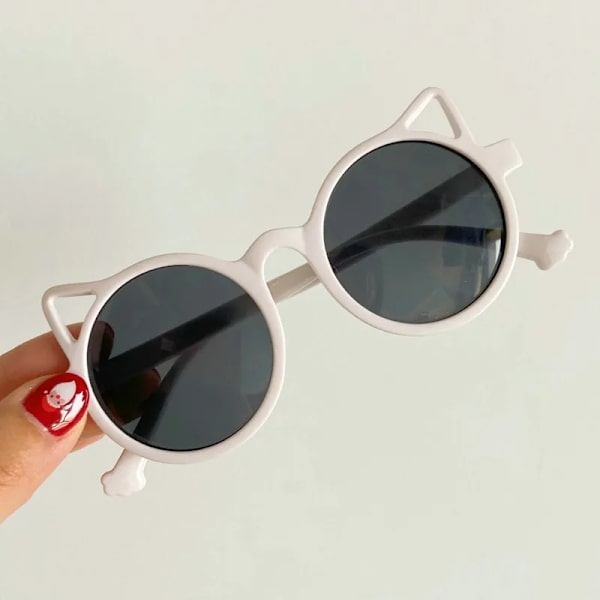 2023 Mode Runda Barn Solglasögon Klassiska Söta Flickor Pojkar Barn Solglasögon UV400 Skyddsglasögon Baby De Sol Gafas B-beige