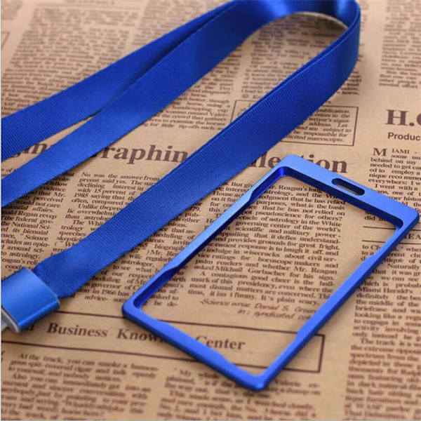 Högkvalitativ aluminiumlegering Arbetskortshållare Namn ID-kort Cover Metallarbete Certifikat Identitetsmärke ID Case Black