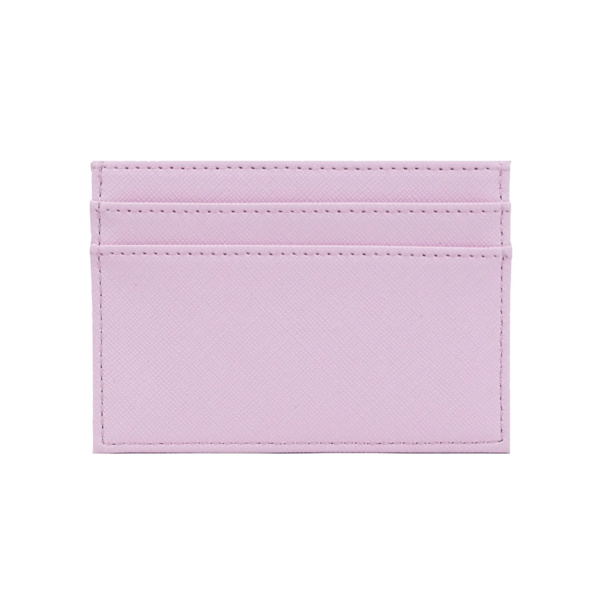 Anpassade bokstäver Män PU Läder Kreditkortshållare Anpassa initialer Slim Card Plånbok Monogram Namnskort Case Kvinnor Gör-det-själv present saffiano pink 2