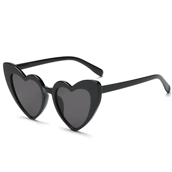 Dammode Hjärtformade effekter Glasögon Watch ljuset ändras till hjärtform på natten Diffraktionsglasögon Solglasögon för kvinnor Black-A Adult