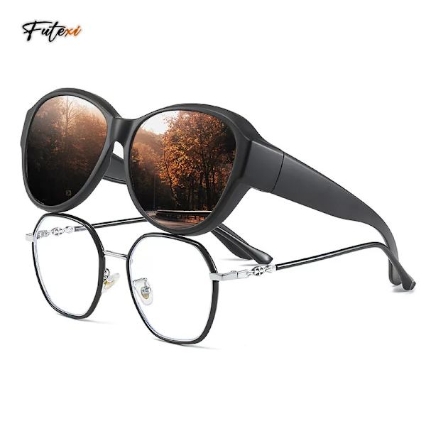 Polarized Fit Over Glasögon Solglasögon Män och kvinnor Nattkörning Glasögon Bär Fit Over Receptbelagda Glasögon FiskeglasögonUV400 Yellow TQ-2