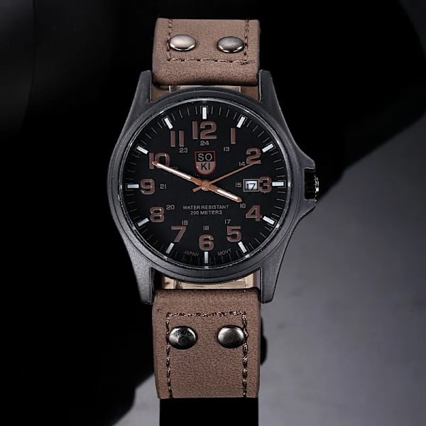 relogio masculino lyxmärke berömt watch vattentät militär män klockor rostfritt stål Klocka Reloj hombre reloj mujer brown