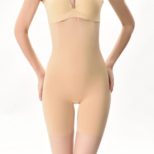 Hög midja magkontroll underkläder Korsett Postpartum Kroppsformande rumpa lyftbyxor Beskurna byxor Nude 65-80kg
