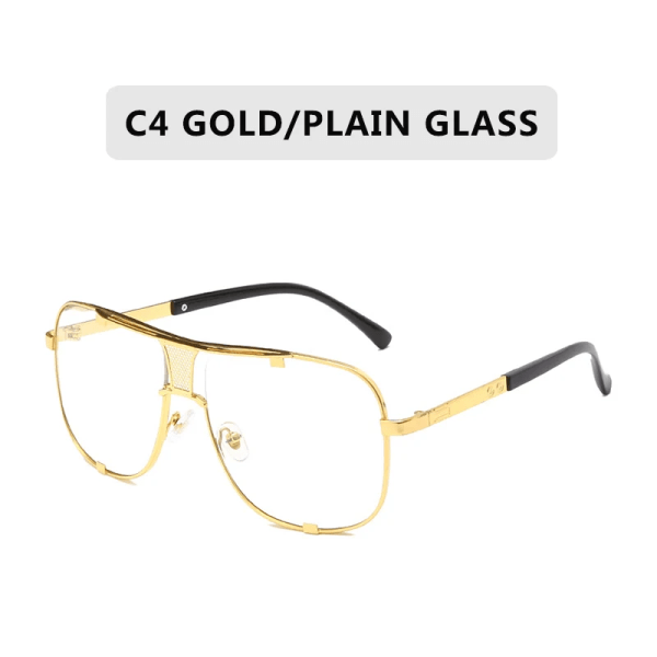 Mode Metall gradient fyrkantig båge herrsolglasögon märke Design körsolglasögon Vintage solglasögon oculos de sol C4 Other