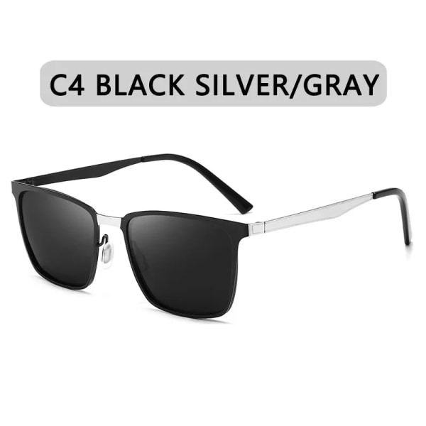 ZXWLYXGX Varumärkesdesign Klassiska polariserade solglasögon Män Kvinnor Kör fyrkantig ram Mode Solglasögon Man Goggle Gafas De Sol C4 Polarized