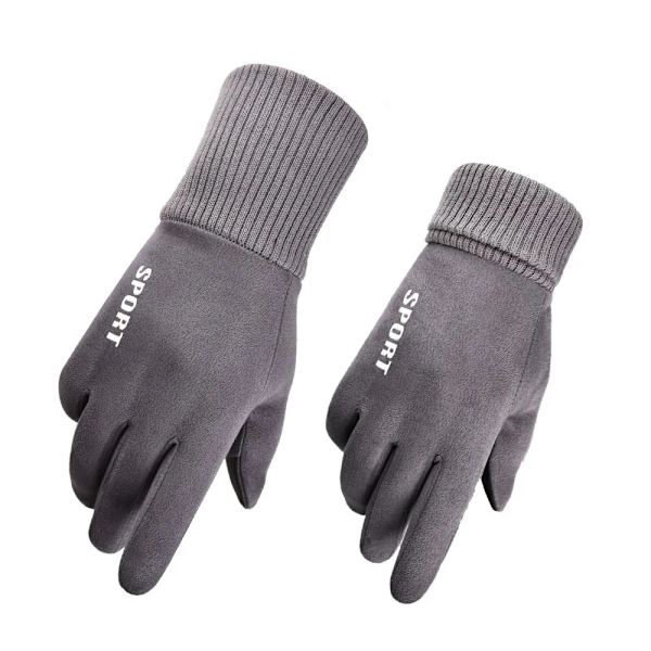 Vinter Varm snö Skidhandskar Snowboard Motorcykel Ridning Vinter Gym Handskar TouchScreen Handskar för män och kvinnor Cykelhandskar Lady gray