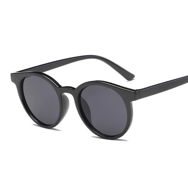 Mode Söt Sexig Retro Cat Eye Solglasögon Kvinna Vintage Märke Designer Runda Solglasögon För Kvinna Man UV400 BlackGray
