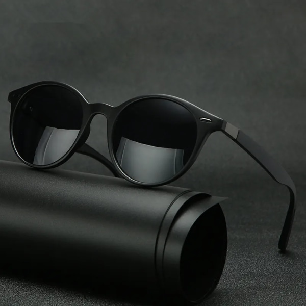 Unisex Retro Rivet Polariserade Solglasögon Mode Oval Ram Solglasögon För män Kvinnor Körskydd Glasögon Gafas De Sol UV400 C1