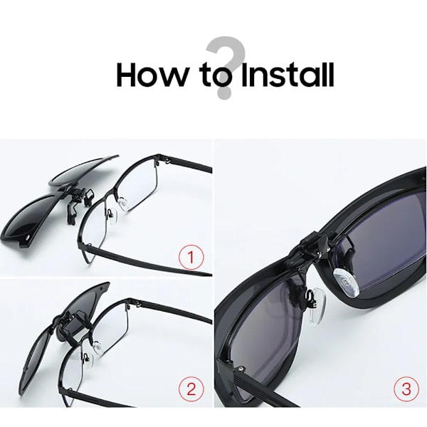 VIVIBEE Flip Up Clip on Solglasögon för män Körning Solglasögon Lättfiske Kvinna Anti-UVA UVB polariserad nattseende lins 4 Photochromic without case