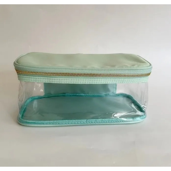 Ny vattentät nylon slitstark necessär Kosmetisk väska Enfärgad sminkväska för kvinnor Resetoalett Skönhet sminkväska Organizer no patch(.329) L(.329)