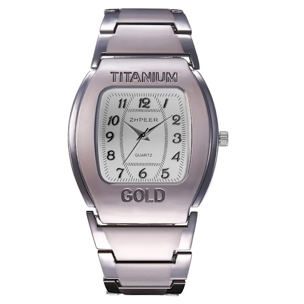 Watch herr titanlegering business casual stålbältesklocka Watch Toppmärke Lyx handled relogio masculino gray