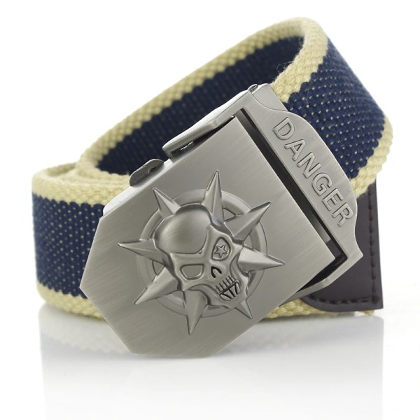 Canvas automatiskt spänne bälte för män Tactical Army hög kvalitet 4 mm tjocka 38 mm breda byxor Tillbehör Nytt träningsbälte för utomhusbruk Coffee rice edge 110cm
