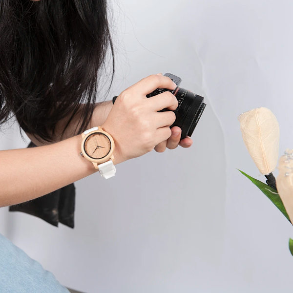 Parklockor BOBO BIRD Watch Herr Bamboo Relogio Masculino Damarmbandsur med läderband Silikonarmband Bra present GA022-1B