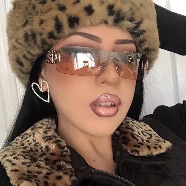 Nya Punk One Piece Solglasögon Dam 2000-talets märkesdesigner Y2k Solglasögon omlott Solskyddsglasögon Män Glasögon Glasögon Lentes gun gradient gray as shown