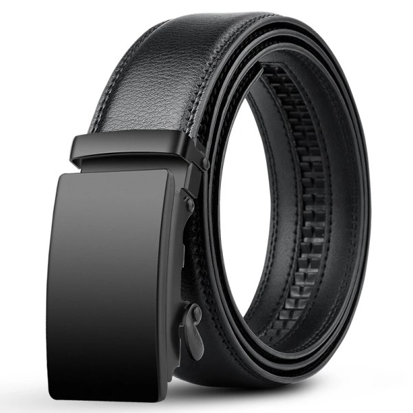 Personlig Bälte Män Present Graverad Anpassat Namn LOGO Automatiskt Spänne Bälten 140 150 160cm Plus Size Brev Present för Honom Män 2023 No engrave black 1 100cm(waist80-85cm