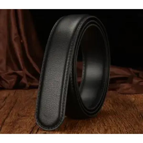 Inget spänne Designer Bälten Herr Body 3,5 cm Bred delat läder Hög kvalitet Herr Automatiskt Bälte Herrtillbehör ormskinn 125 cm 120 black 115CM