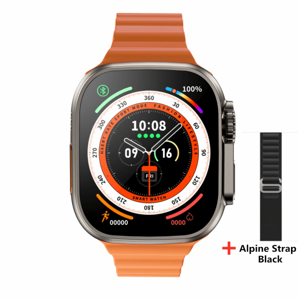 Z8 Ultra MAX Smart Watch Series 8 Titanium Alloy 1:1 49mm case Bluetooth Call NFC ECG IP68 Vattentät Smartwatch Herr Gold O Alpine B