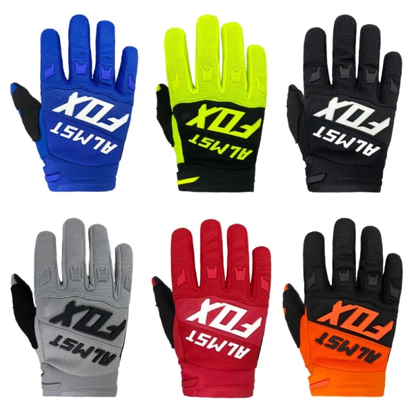 Almst Fox MX Defend Full Finger Ridning Cykelhandskar Cykling Motocross Guantes för barn BMX MTB Mountain Bike Barnhandskar Red S