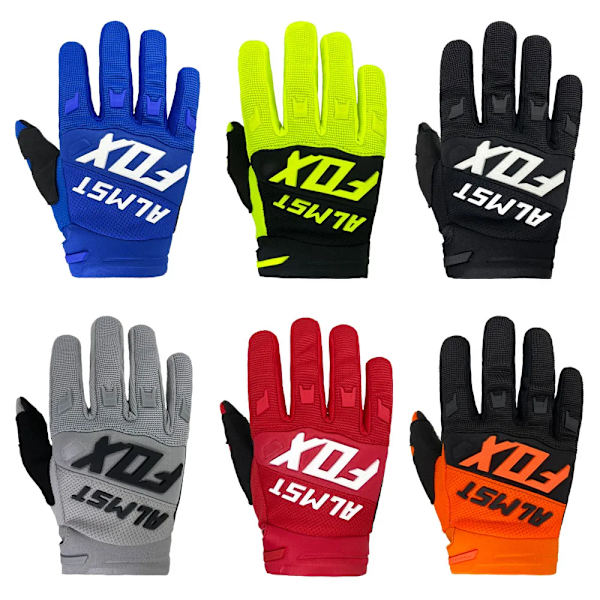 Almst Fox MX Defend Full Finger Ridning Cykelhandskar Cykling Motocross Guantes för barn BMX MTB Mountain Bike Barnhandskar Red XS