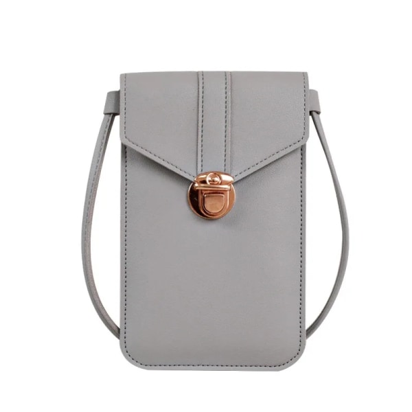 Silver Mobiltelefon Miniväskor Små Clutches Axelväska Krokodilläder Kvinnor Handväska Svart Clutch Handväska Handväska Flik Gray 2