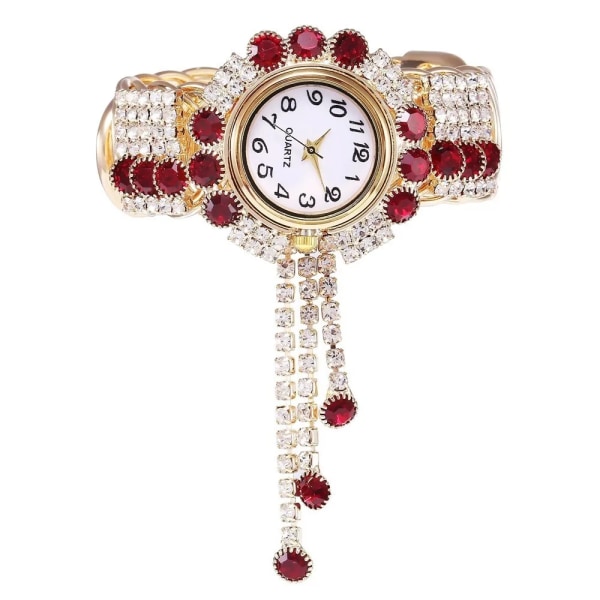 2021 Toppmärke Lyx Strassarmbandsklocka Watch Damarmbandsur Relogio Feminino Reloj Mujer Montre Femme klocka Red