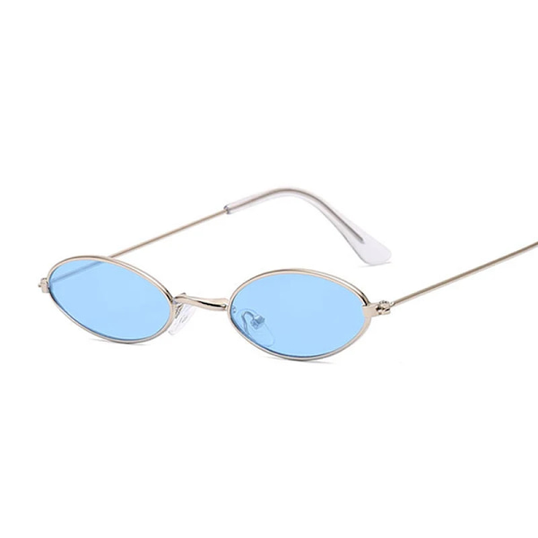 Retro Små Runda Solglasögon Kvinna Märkesdesigner Svarta Solglasögon För Damer Alloy Kvalitet Solglasögon Kvinna Oculus De Sol SilverTrans